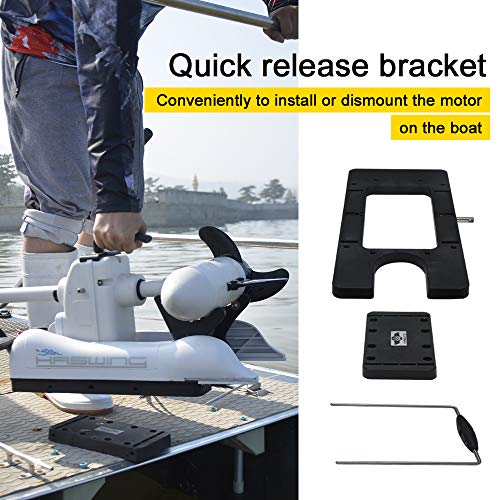 White 12V 55LBS 54inch Bow Mount Trolling Motor with Remote Control R101