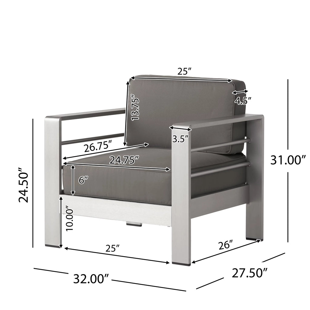 8-Seater Aluminum Sectional Sofa Set S84043