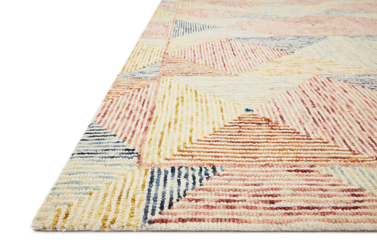 Ivory Multi Geometric Area Rug A37428