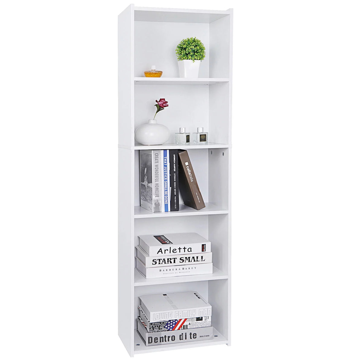 5-Tiers Bookshelf Bookcase Storage W165305