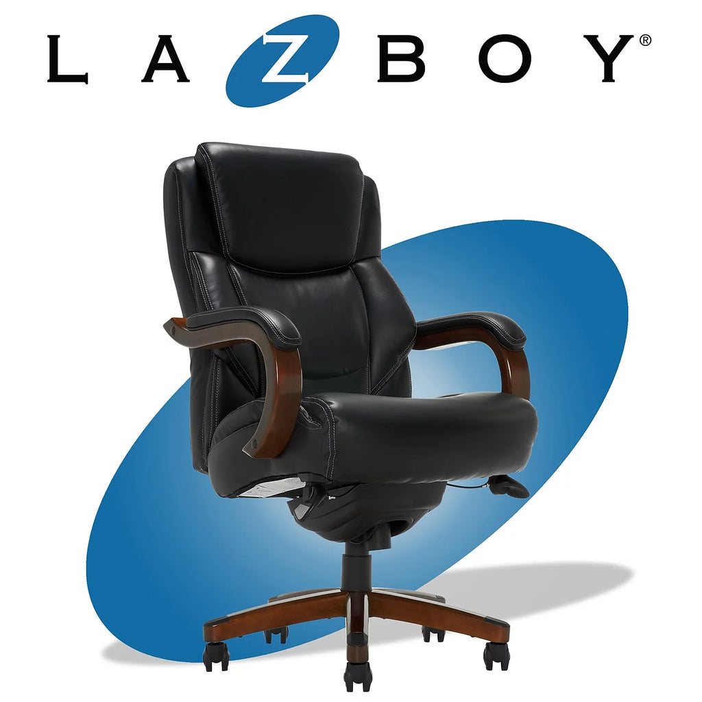 Black Faux Leather Ergonomic Swivel Executive Chair C250