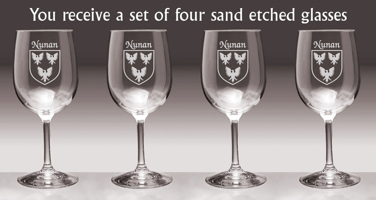 Irish Coat of Arms Wine Glasses Set of 4 Q80080