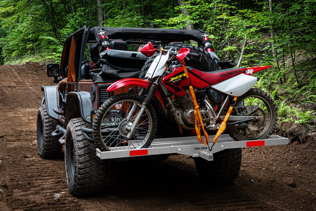 73" Stainless Steel Dirt Bike Hitch Mount Carrier with Ramp Y682798
