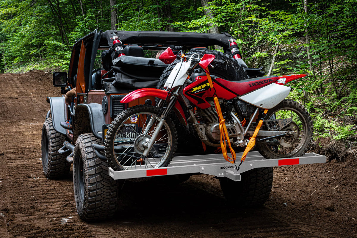 73" Stainless Steel Dirt Bike Hitch Mount Carrier with Ramp Y682798