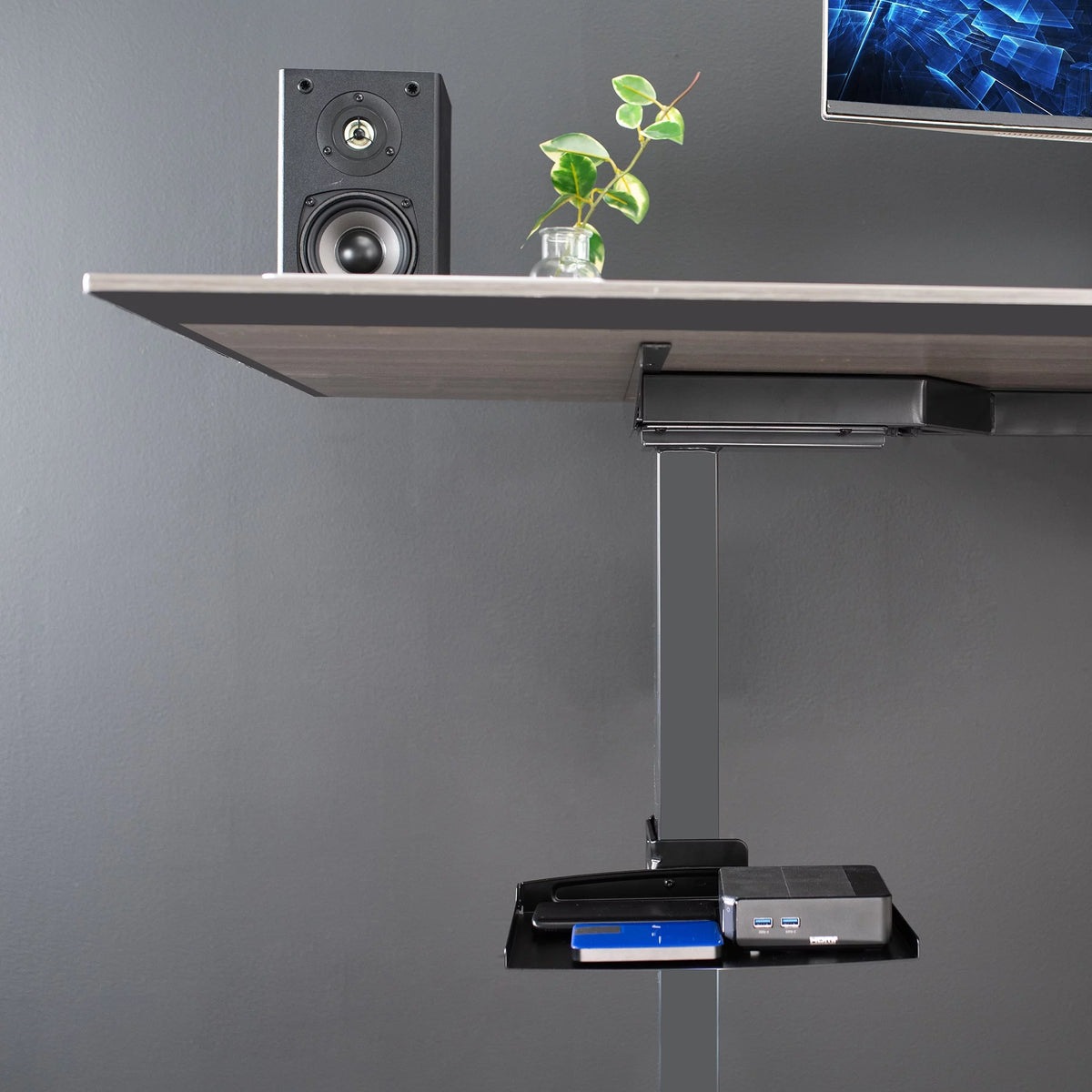 Clamp-on Under Desk Storage Tray X69092
