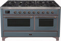 Blue Grey Dual Fuel Natural Gas Range S871