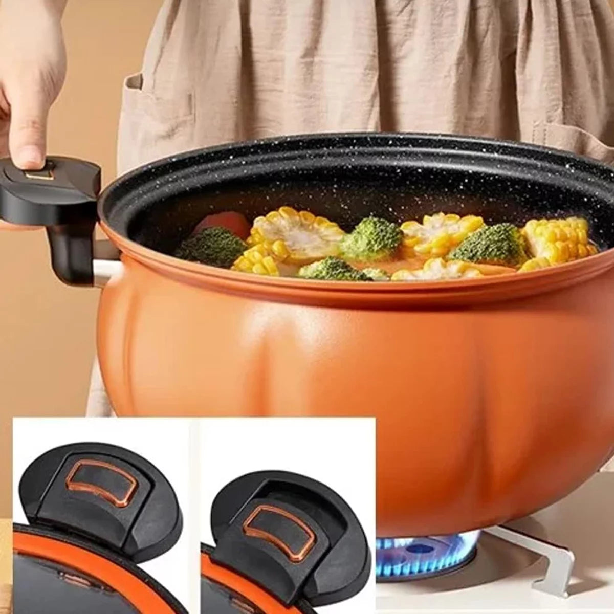 Non-Stick 8L Miniature Pressure Cooker N601695
