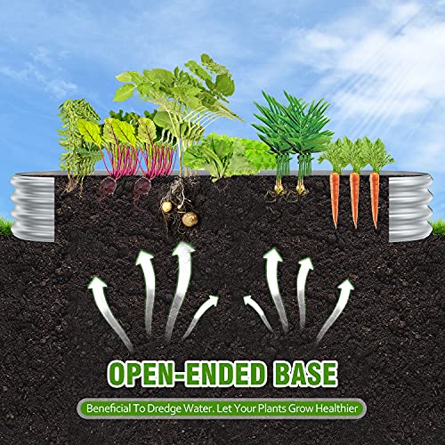 2 Pcs 9 x 3 x 1 FT Galvanized Steel Raised Garden Bed Y137142