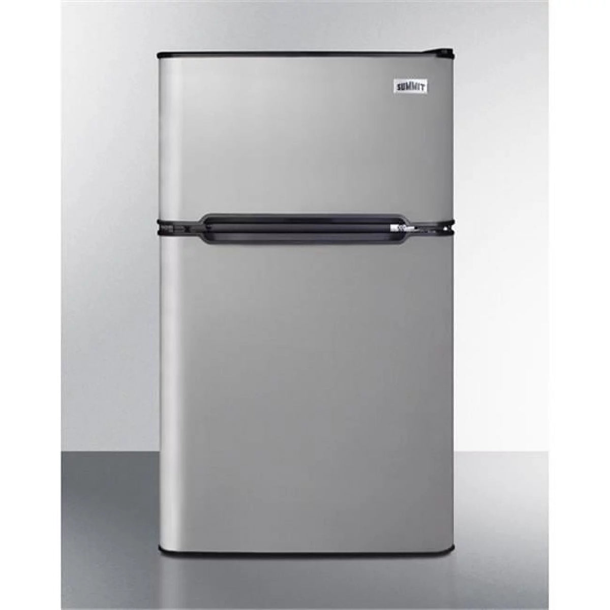 Compact 2-Door Refrigerator-Freezer, Stainless Steel Q502