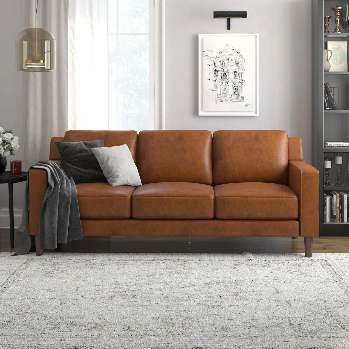 Green Velvet 3 Seater Sofa J947918