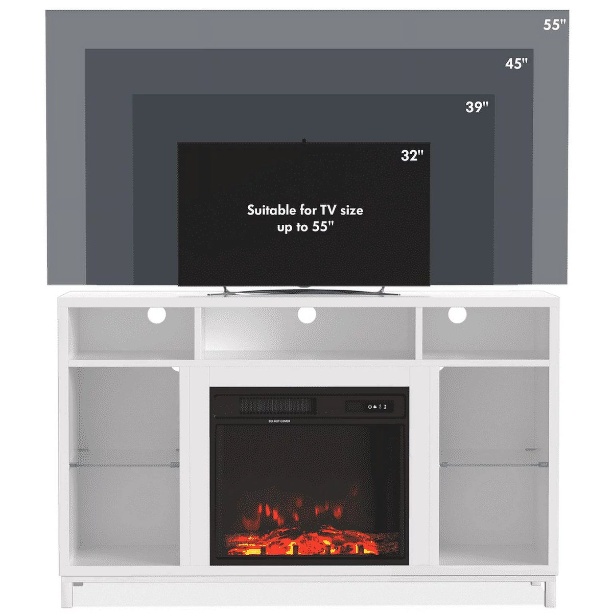 47'' TV Stand with 18" Electric Fireplace J13854