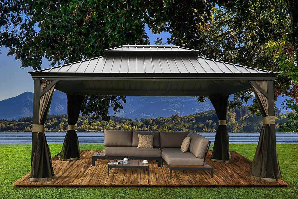12 ft. W x 10 ft. D Aluminum Hardtop Gazebo R3517