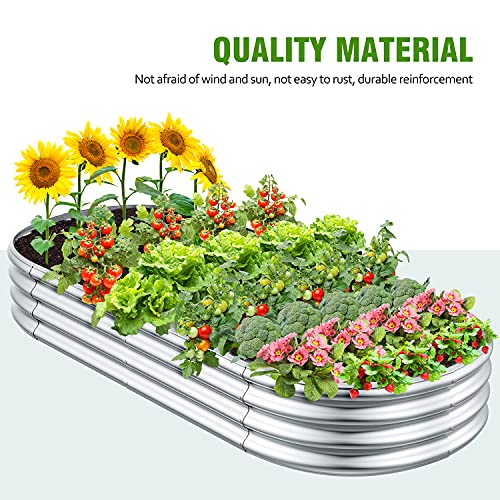 2 Pcs 9 x 3 x 1 FT Galvanized Steel Raised Garden Bed Y137142