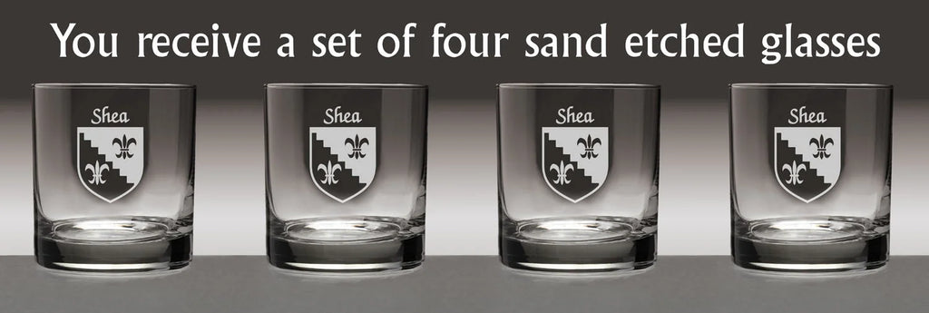 Irish Coat of Arms Tumbler Glasses Set of 4 M381