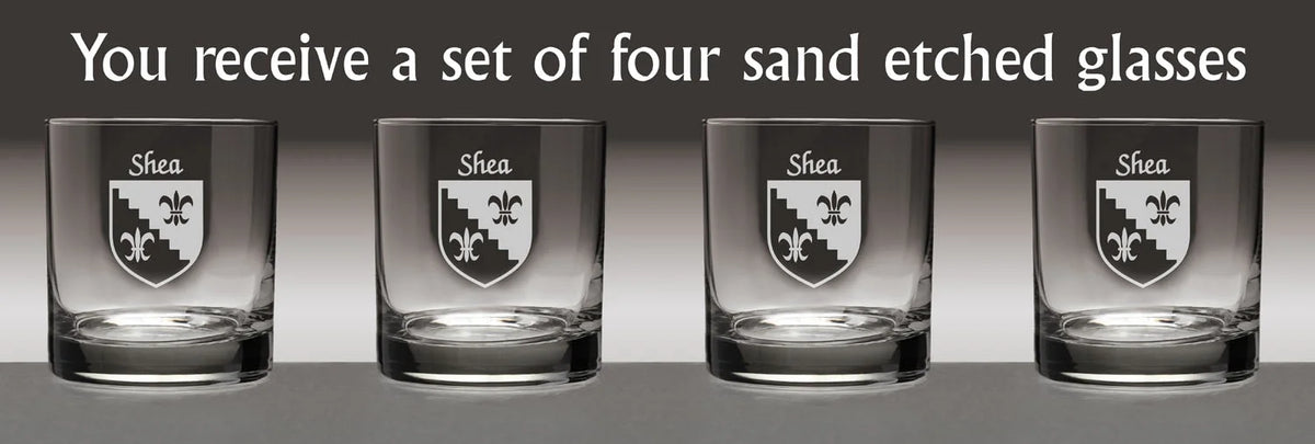 Irish Coat of Arms Tumbler Glasses Set of 4 M381