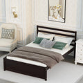 Espresso Full Wood Platform Bed Frame with Headboard Z114216