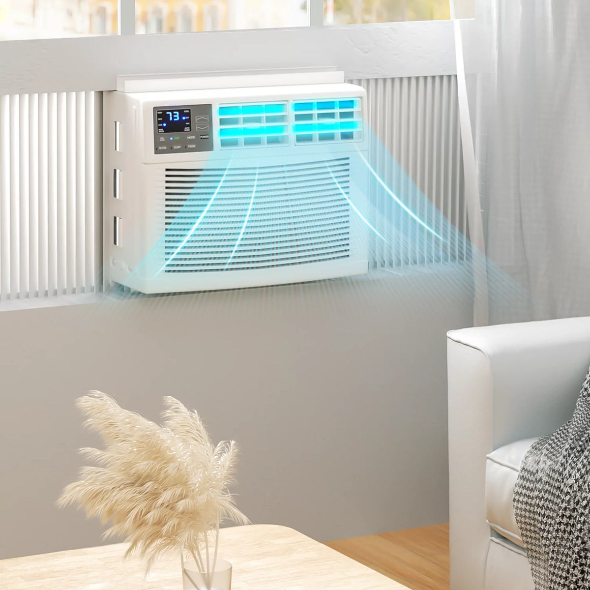 8,000 BTU White Window Mounted Air Conditioner N762442