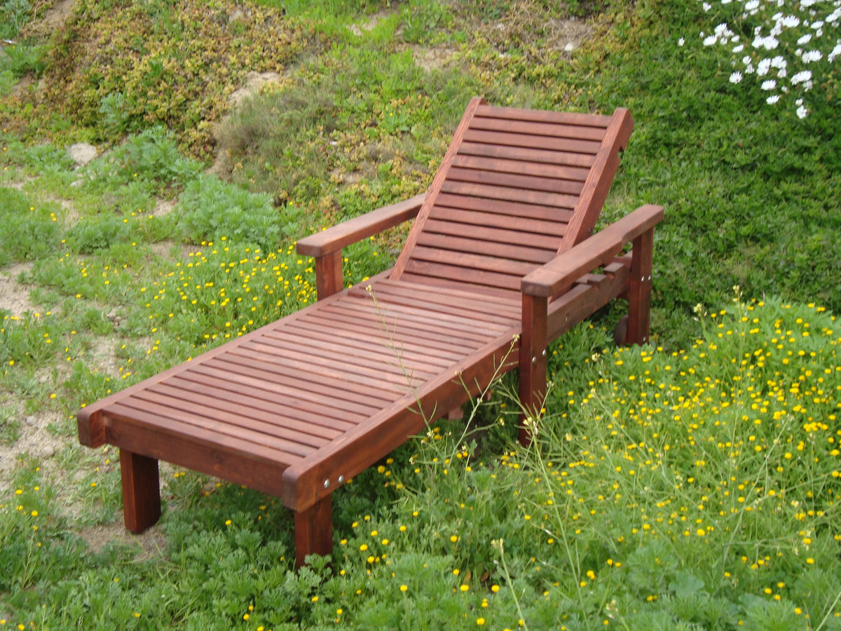 Solid Wood Outdoor Chaise Lounge P406457