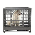 Heavy Duty Metal Dog Cage Pet Kennel Crate Playpen with Wheels S326199