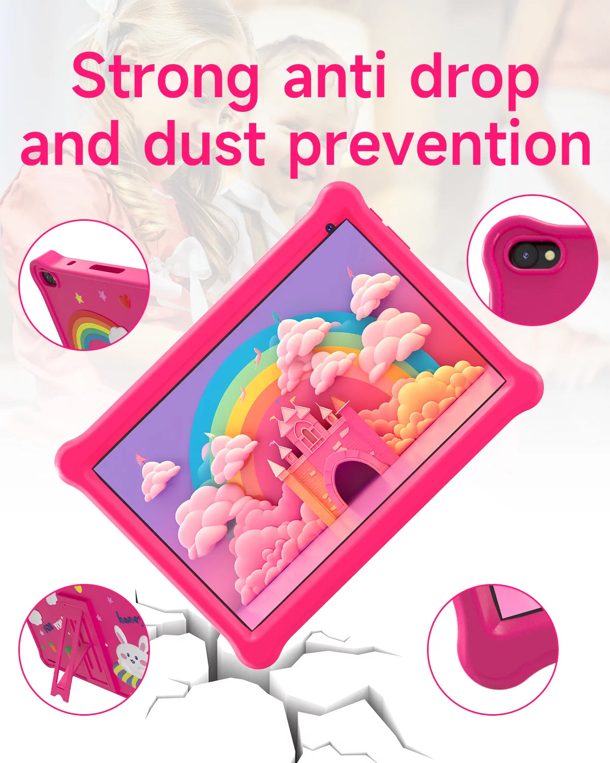 10 inch Android 12 Kids Tablet 32GB with Shockproof Case B410