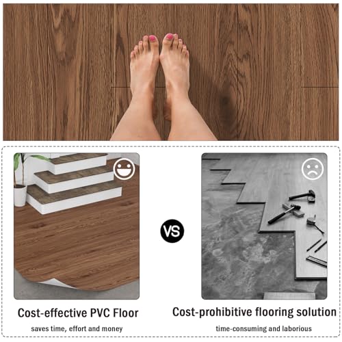 Peel and Stick Vinyl Flooring Roll 64 Sq.Ft Waterproof H486