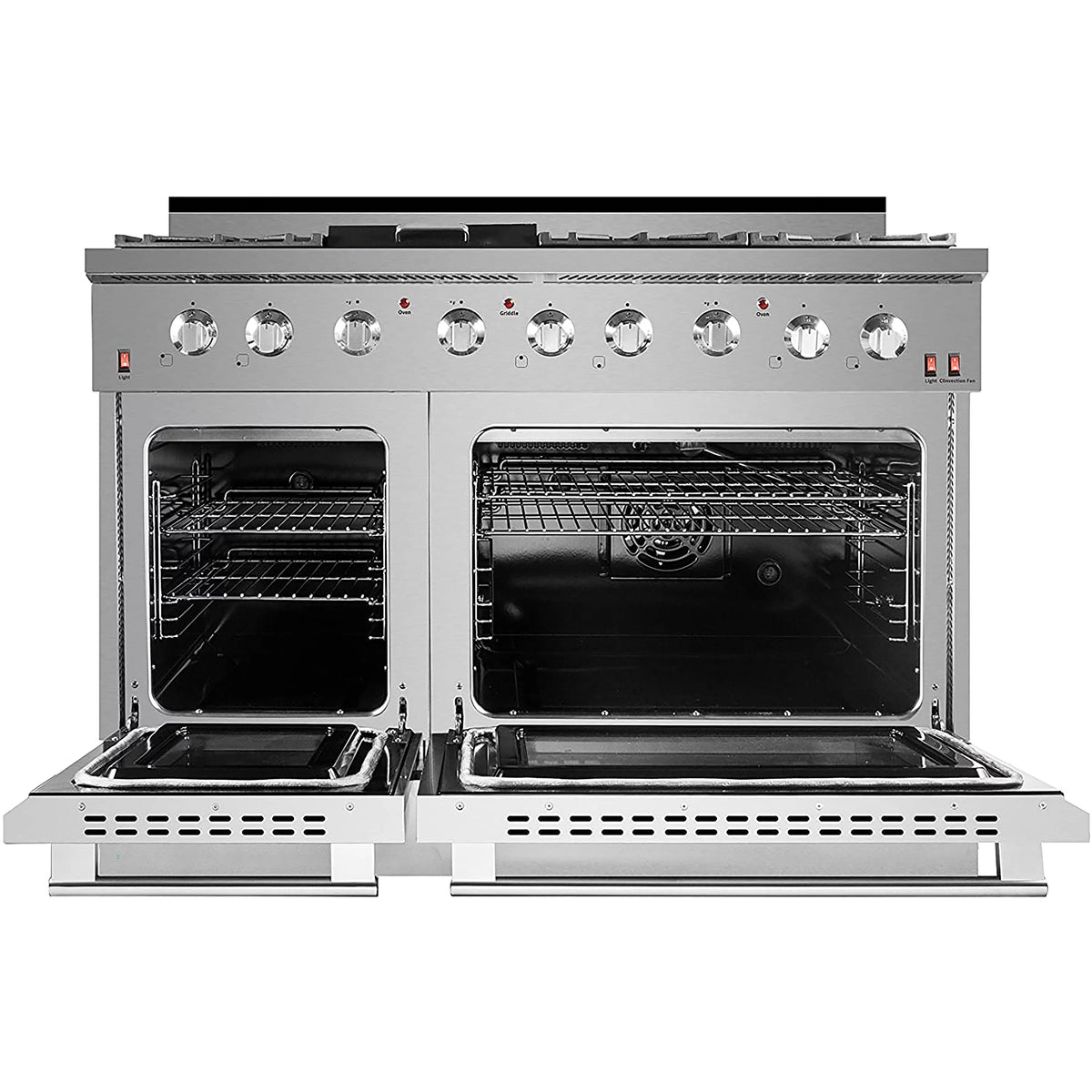 48 Stainless Steel Natural Gas Range with Convection Oven & Under Cabinet Hood C711461