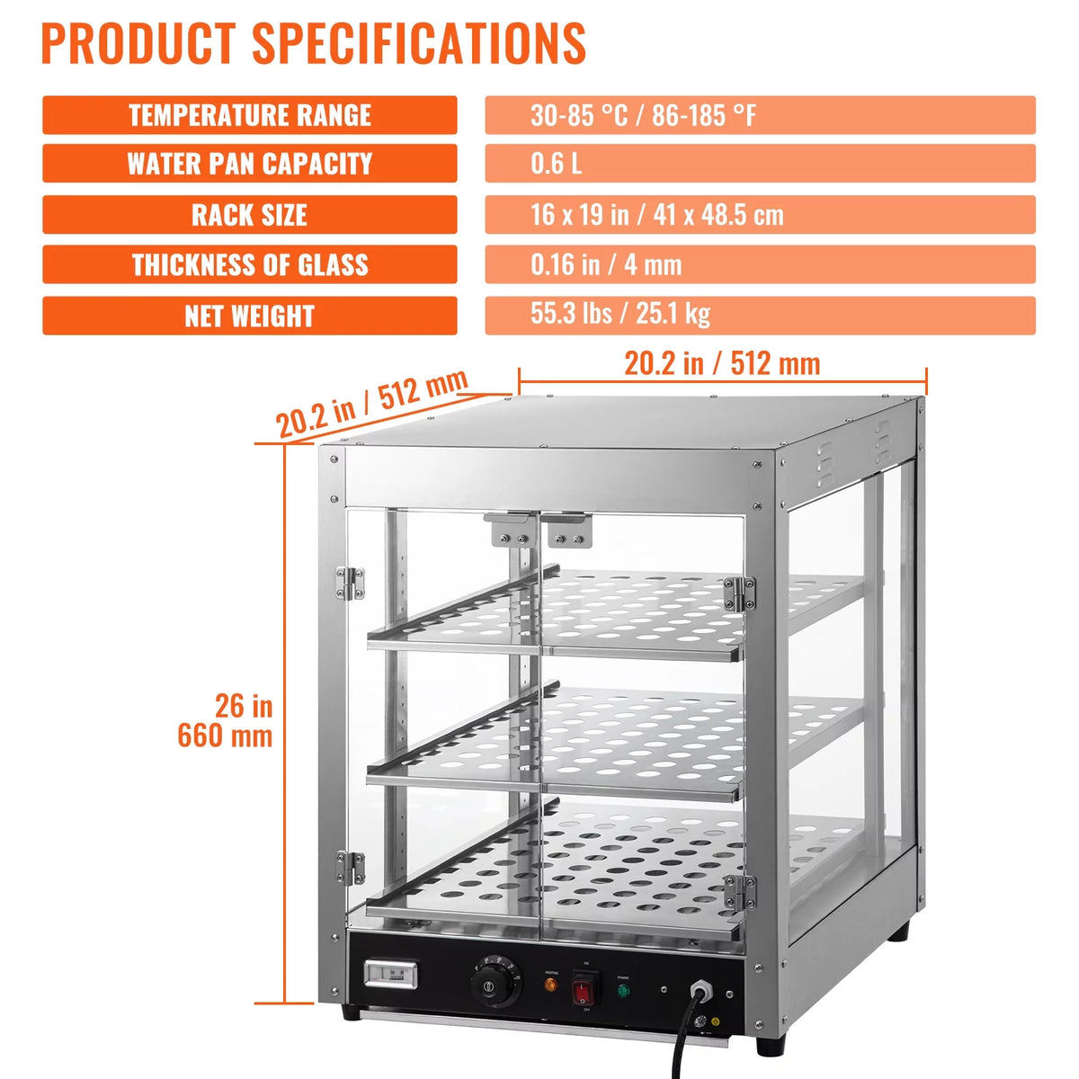 3-Tier Commercial Food Warmer with Water Tray B77416