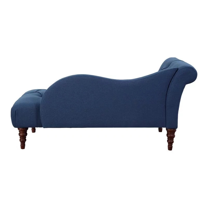 Blue 66" Textured Fabric Chaise Q7967