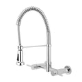 Wall Mounted Pull-Down Sprayer Kitchen Faucet Polished Chrome W215
