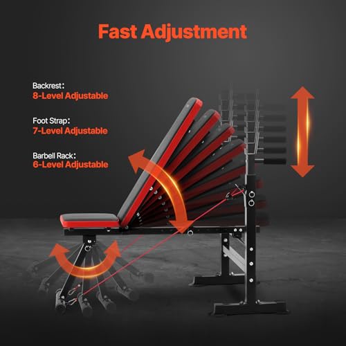 6-in-1 Adjustable Weight Bench Set X83597