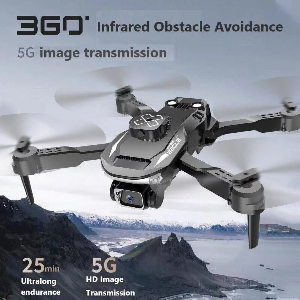 Foldable 5G 4K Drone with HD Dual Camera Orange U203560