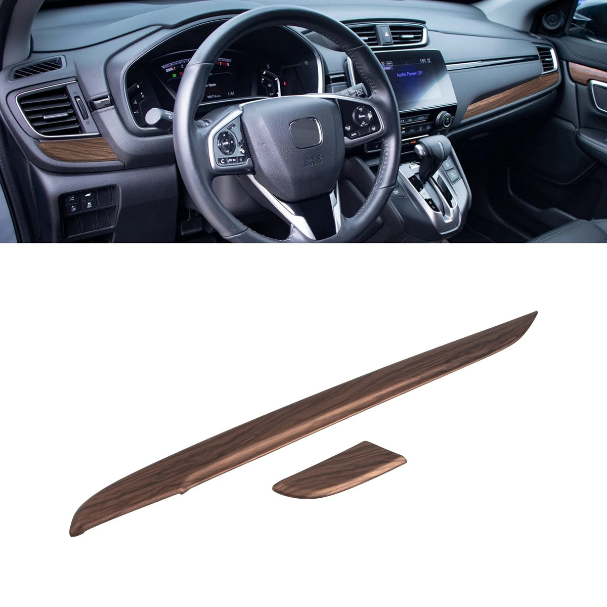 Interior Center Console Dashboard Panel Cover Trim Peach Wood Grain O1013