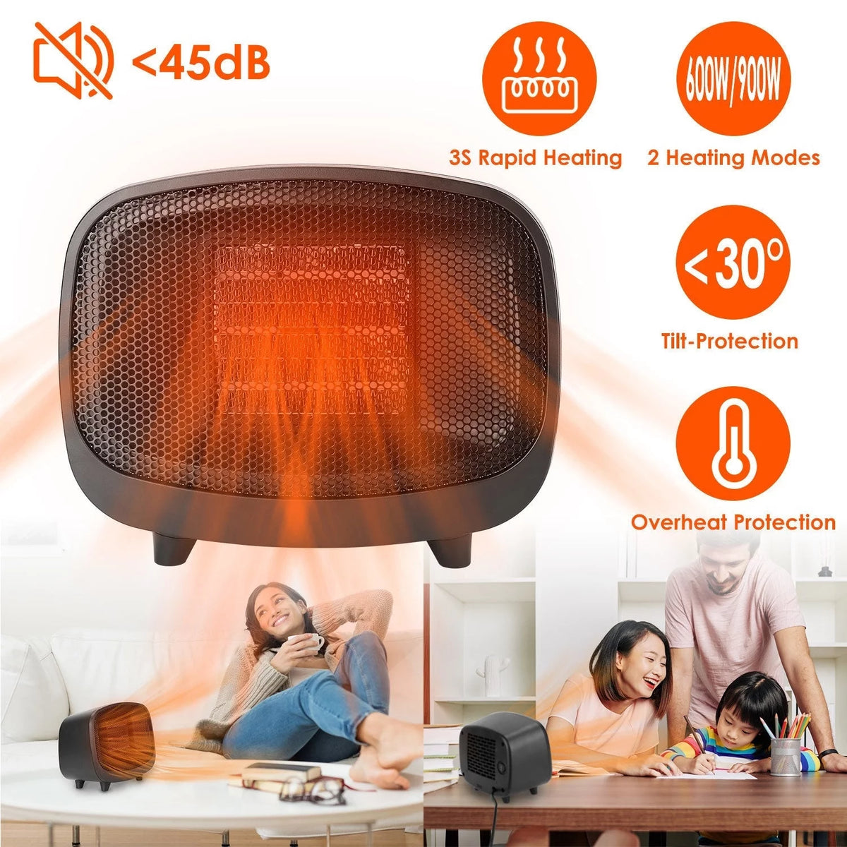 Portable Mini PTC Ceramic Space Heater A491