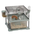 Small Pet Habitat with Cage Wheel Food Dispenser and Water Bottle A9874
