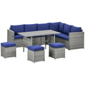 Wicker Sectional Sofa with Loveseats & Chairs T27397