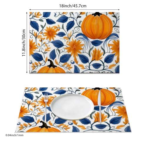 Botanical Faux Leather Placemats Pack of 6 I91439