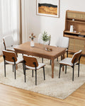 White Set of 6 Faux Leather Dining Chairs X6623