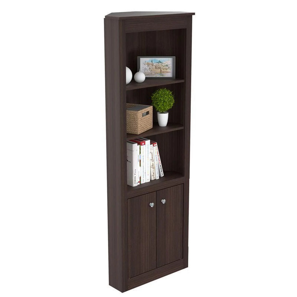 L-Shaped Computer Desk & Corner Bookcase W542