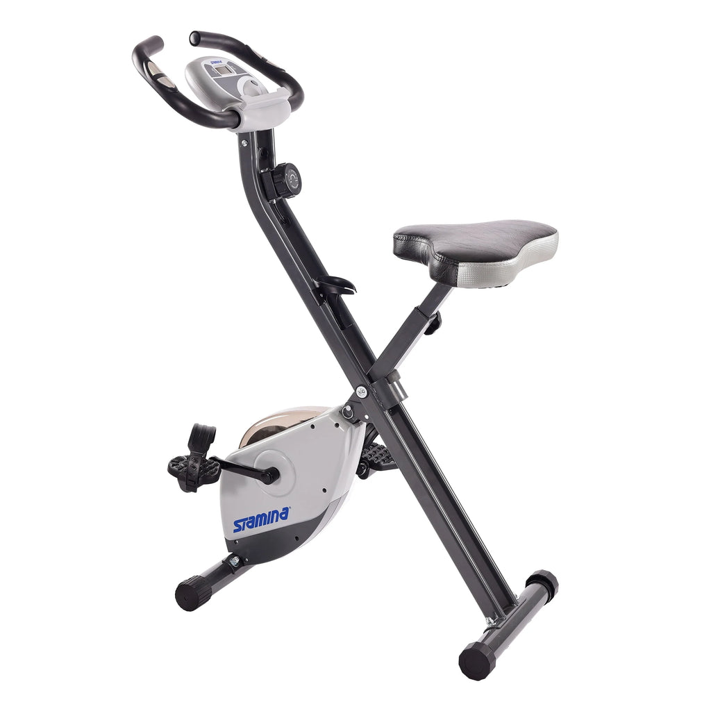Folding Upright Exercise Bike with Padded Seat O8959