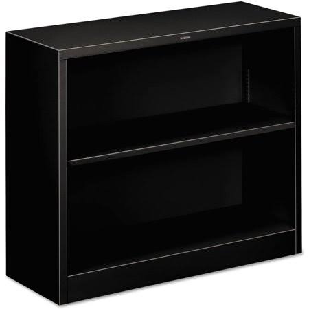 2 Shelf Metal Bookcase in Black Q935020