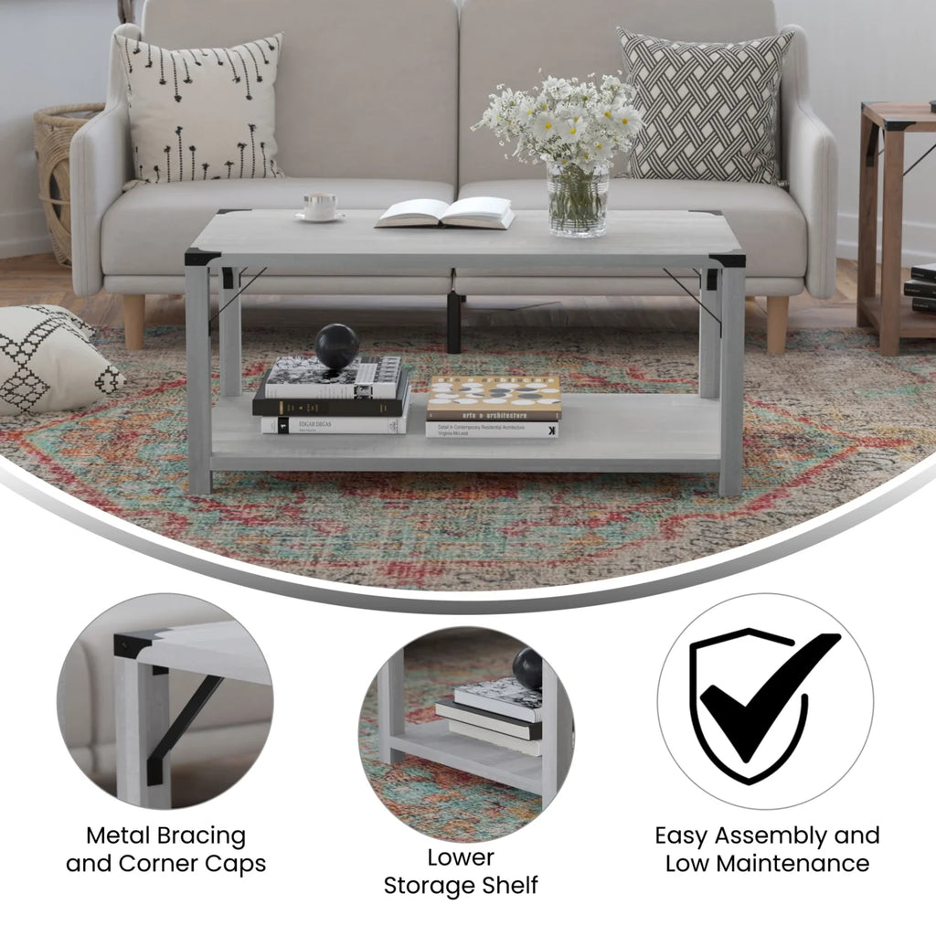 Gray 2 Tier Coffee Table A15695
