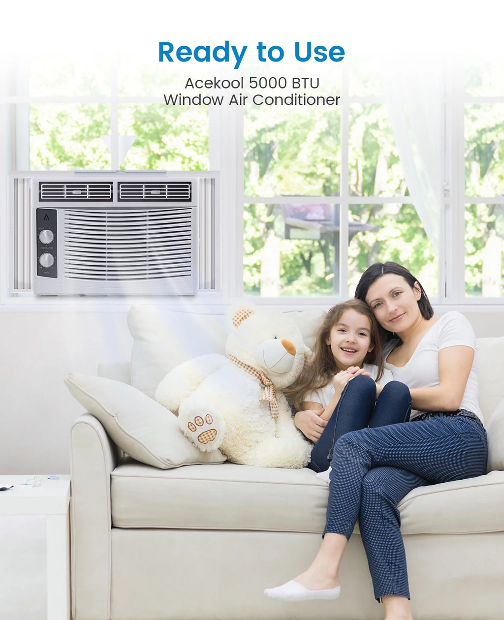 5000 BTU Window Air Conditioner with Reusable Filter U764975