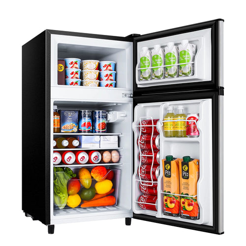 3.5 Cu ft Two Door Mini Fridge with Freezer S54944