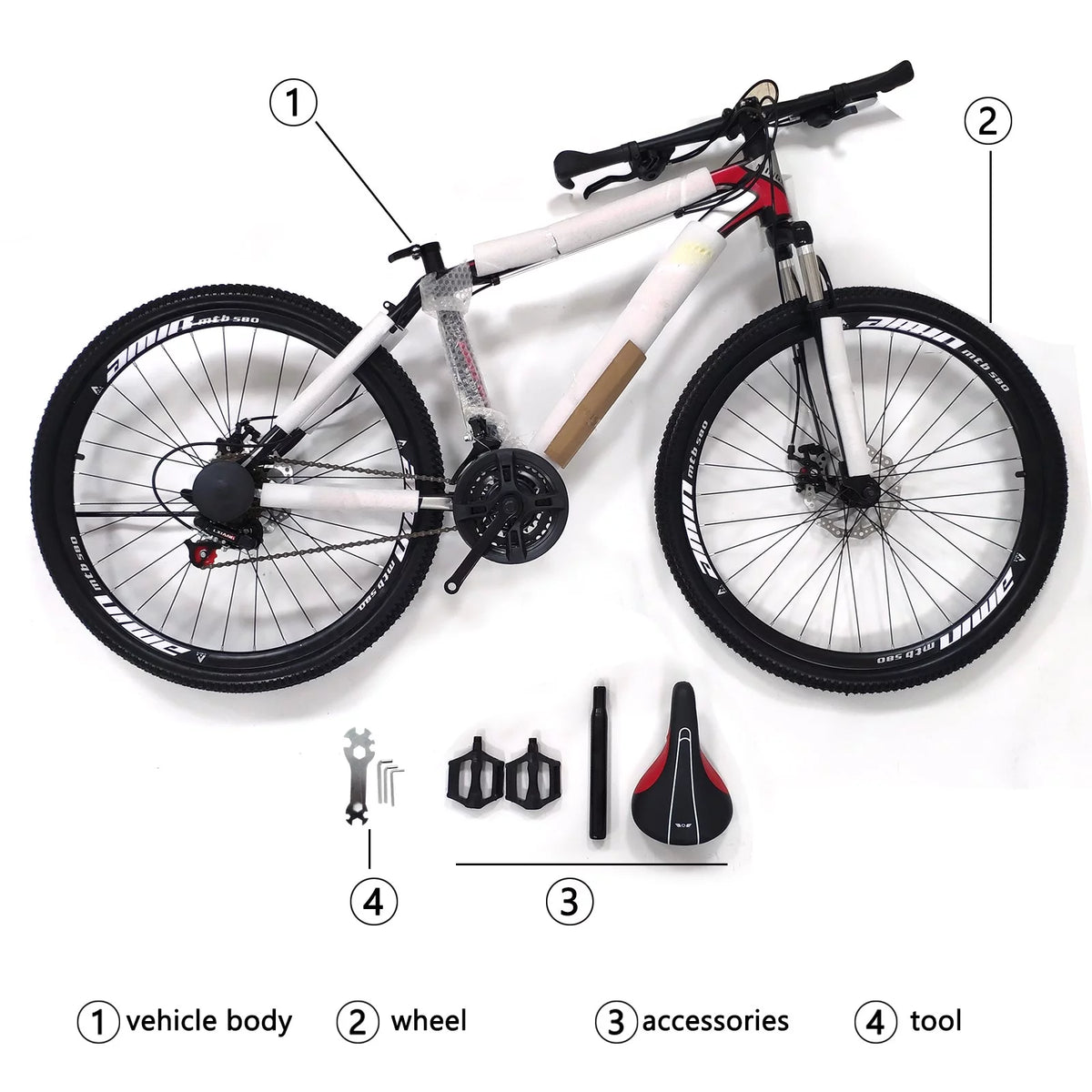 26-Inch Wheels 21 Speed Dual Disc Brake Mountain Bike Q247011