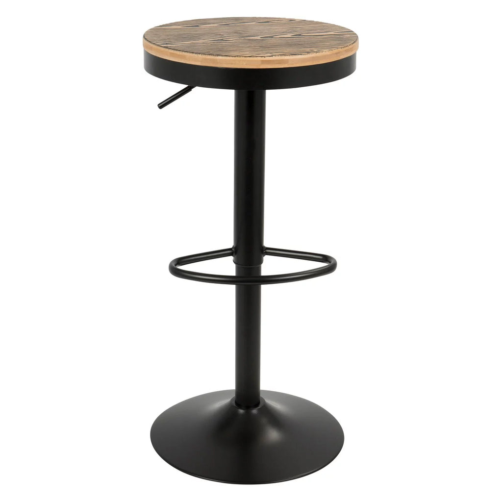 Adjustable Wood Bar Stool Set of 2 N17149