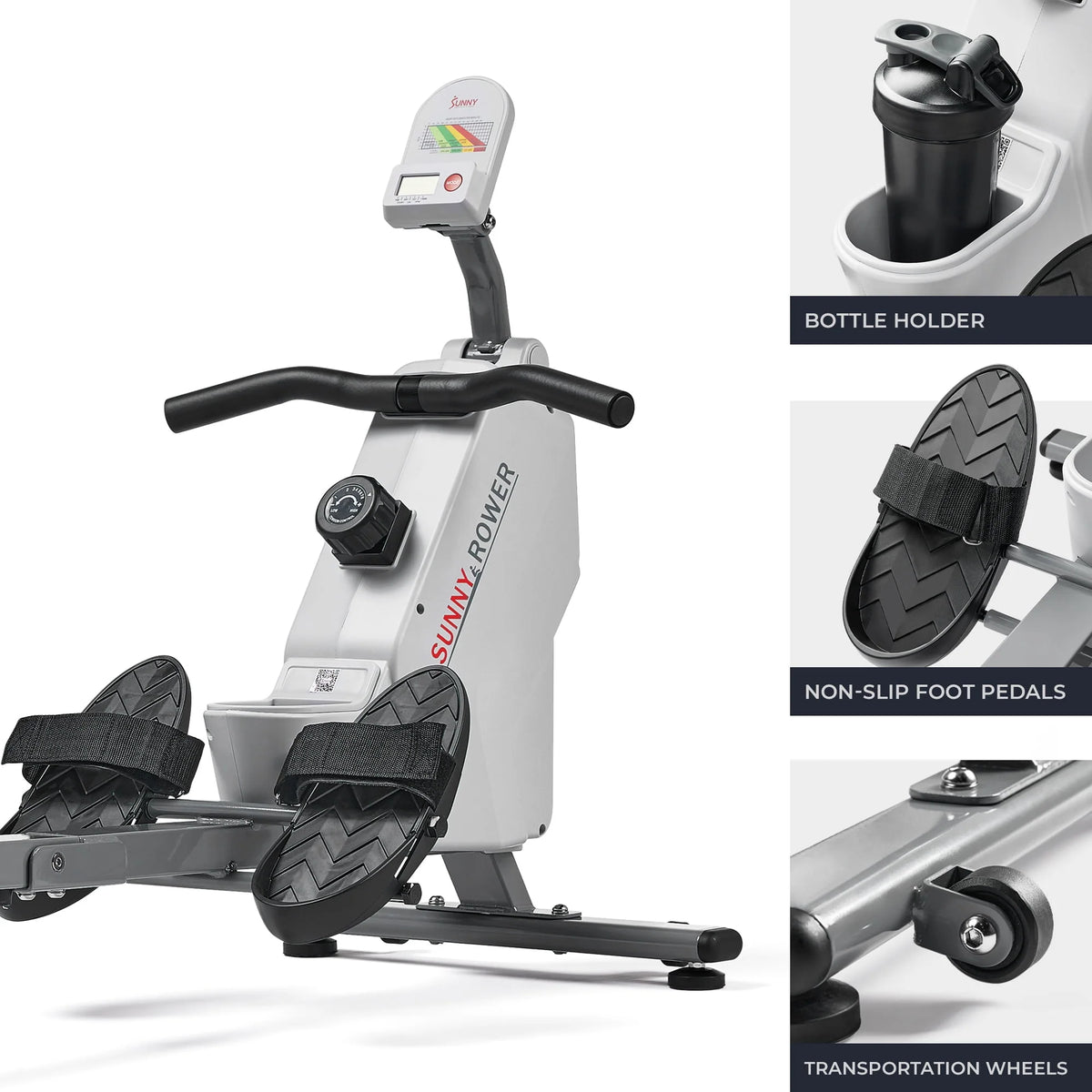 Compact Foldable Magnetic Rowing Machine with Bluetooth I872201