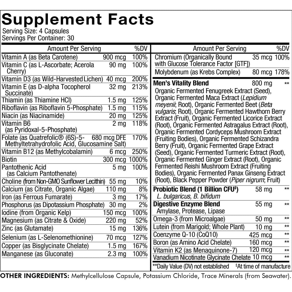 Men’s Daily Multivitamin Capsules, 120 ct J13000