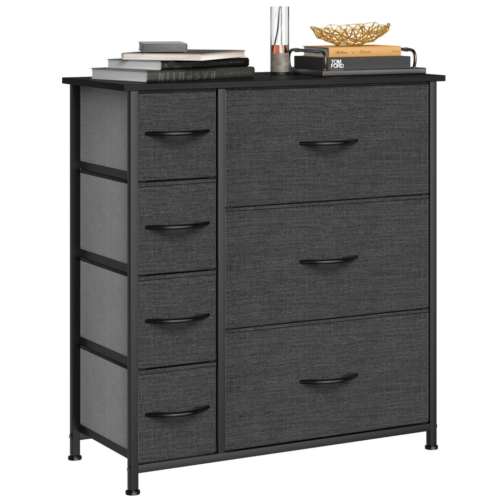 Grey 7 Drawer Storage Dresser P981