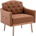 Green Velvet Accent Chair with Arms Y64609
