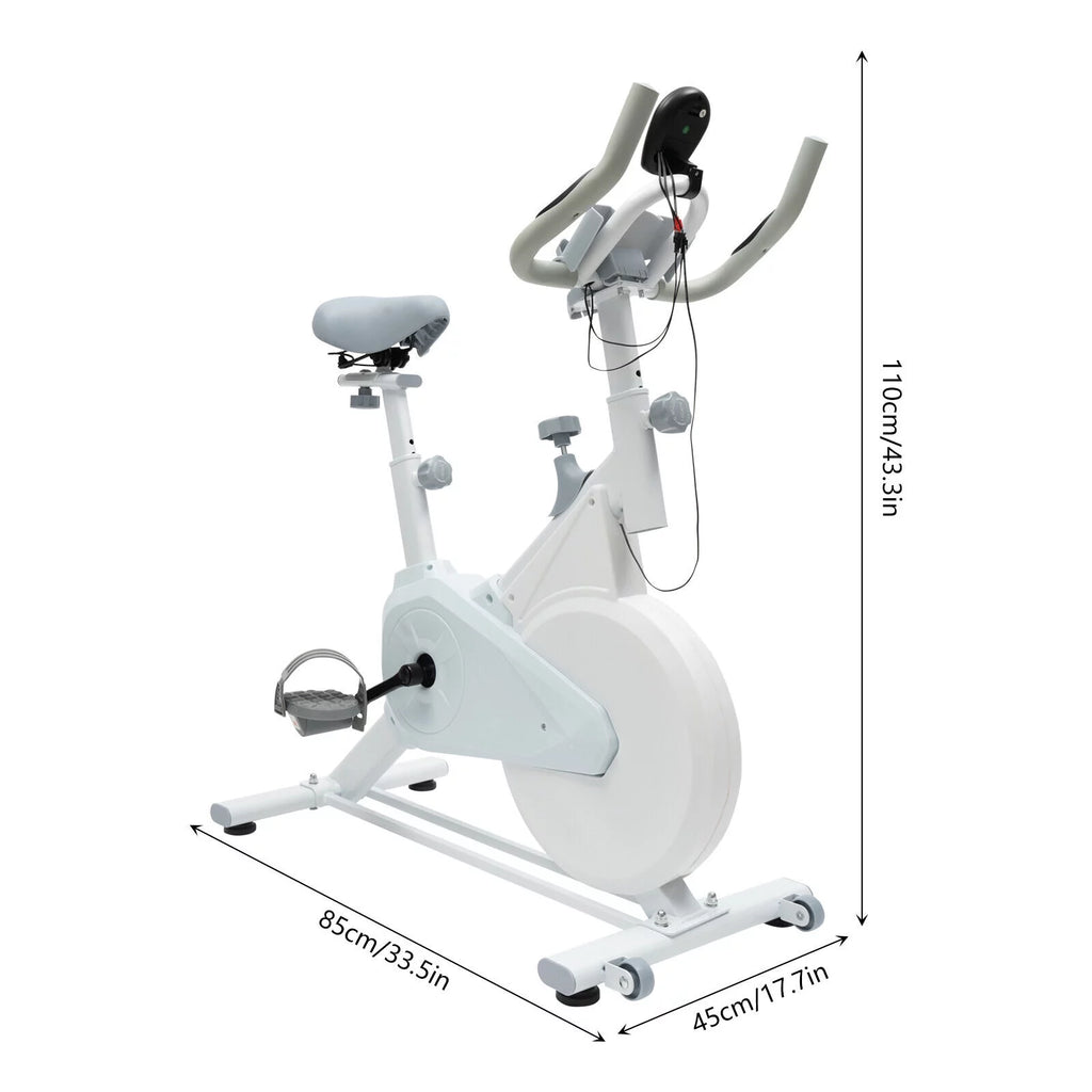 Indoor Cycling Exercise Bike White M994215